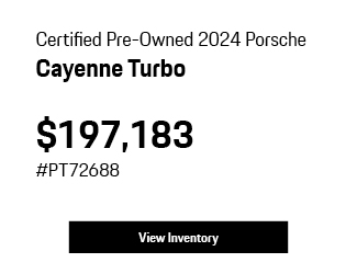 Certified Pre-Owned 2024 Porsche Cayenne Turbo GT offer