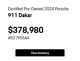 Certified Pre-Owned 2024 Porsche 911 Dakar  offer