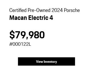 Certified Pre-Owned 2024 Porsche Macan Electric 4 offer
