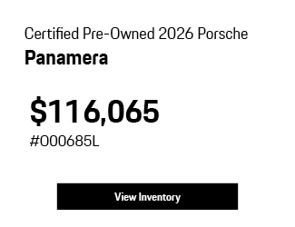 Certified Pre-Owned 2026	Porsche	Panamera	4 E-Hybrid offer