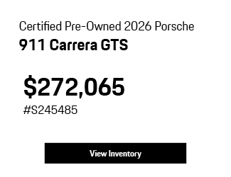 Certified Pre-Owned 2026	Porsche	911	Carrera GTSoffer