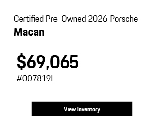 Certified Pre-Owned 2026 Macan  offer