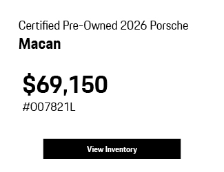 Certified Pre-Owned 2026 Porsche Macan Electric offer