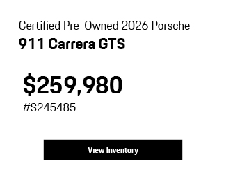 Certified Pre-Owned 2026	Porsche	911	GT3 w/ Touring Package offer