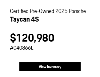 Certified Pre-Owned 2025 Porsche Taycan 4S offer