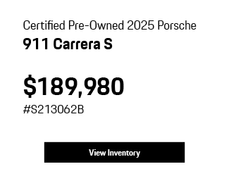 Certified Pre-Owned 2025 Porsche 911 Carrera S offer