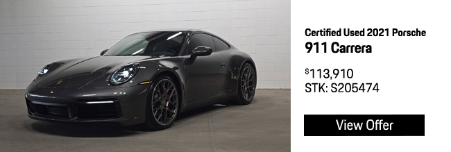 Certified Pre-Owned 2021 Porsche 911 Carrera