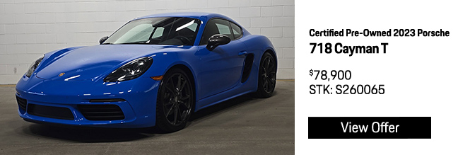 Certified Pre-Owned 2023 Porsche 718 Cayman T