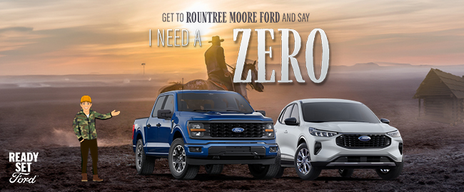Zero payments special offer at Rountree Moore Ford