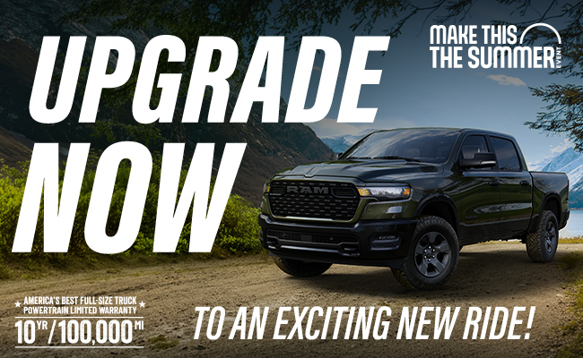 Upgrade now in the RAM 1500 and Make this the summer