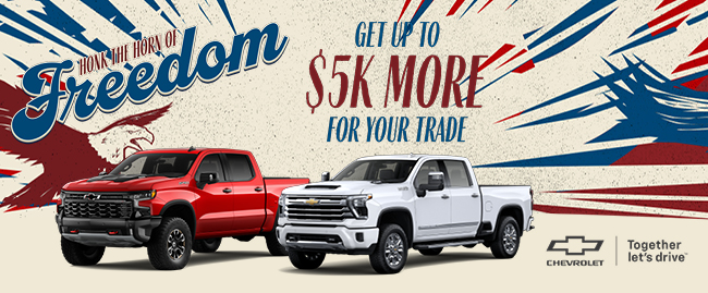 Honk the horn of Freedom - Get up to $5k more for your trade