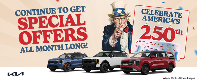 Get Special offers all month long - Celebrate Americas 250th