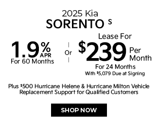 offer on new 2025 Kia Sorento S