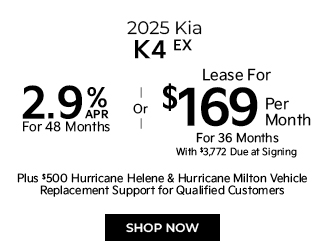 offer on new 2025 Kia K4