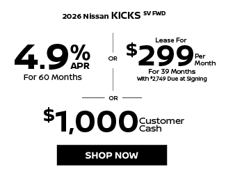 2026 Nissan Kicks SV FWD Offer