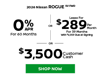 2026 Nissan Rogue SV FWD offer