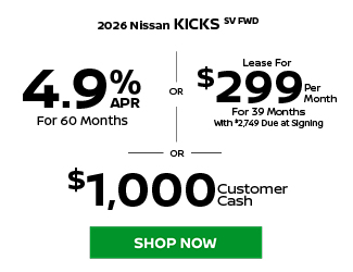 2026 Nissan Kicks SV FWD Offer