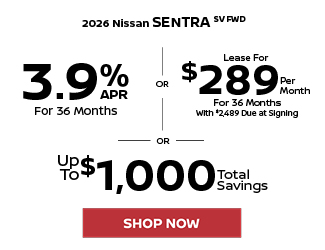2026 Nissan Sentra SV FWD Offer