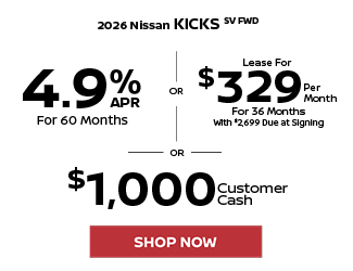 2026 Nissan Kicks SV FWD Offer