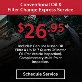 Conventional Oil and Filter Change Express service offer