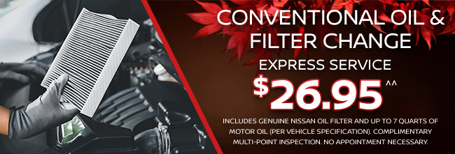 Conventional oil and filter change - express service