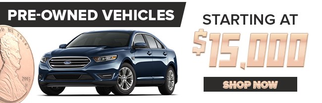 used vehicles starting at $15,000