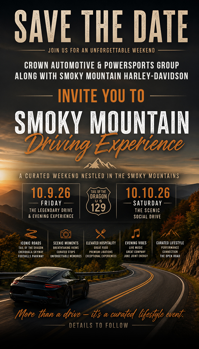 Save the date -  Invite you to Smokey Mountain Driving Experience