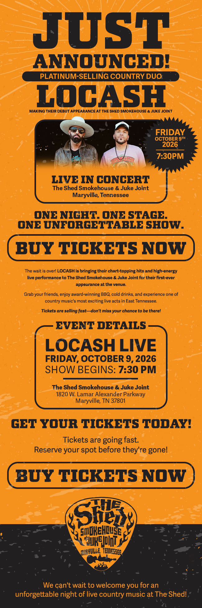 You are invited to the LOCASH LIVE show