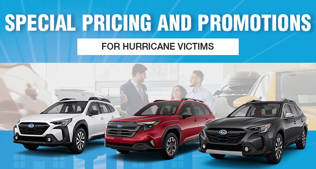 Special pricing and promotions for hurricane victims