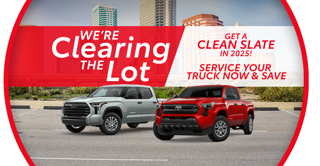 Clearing the lot, get a clean slate service your vehicle now