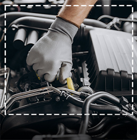 oil pouring into crankcase