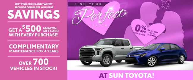 Toyotathon is back at Sun Toyota - Take advantage of our biggest savings of the year