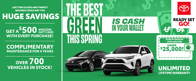 The best Green this Spring is cash in your wallet