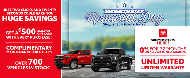 Memorial Day Event-Shop today