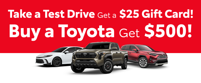 Take a test drive get $25