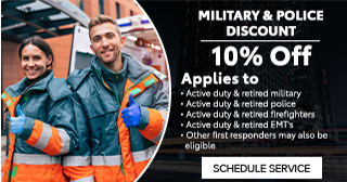 Military and Police Discount 10% Off