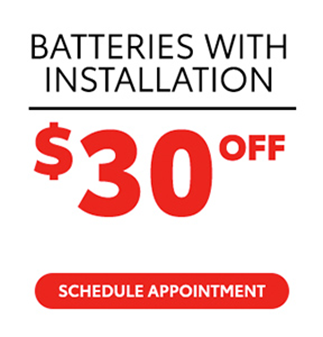 batteries with installation offer