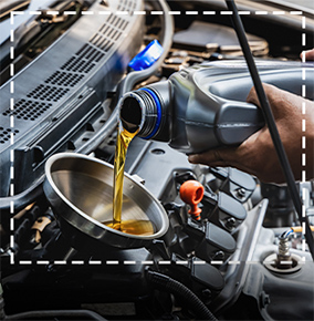 oil being pured into engine