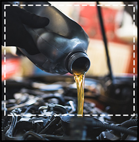 oil being pured into engine