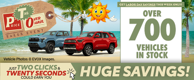 tag price sales event at sun toyota
