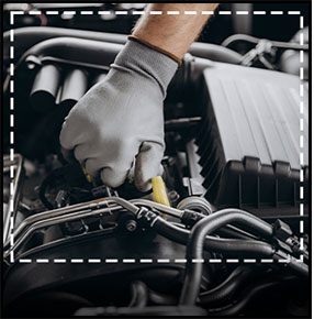 oil pouring into crankcase