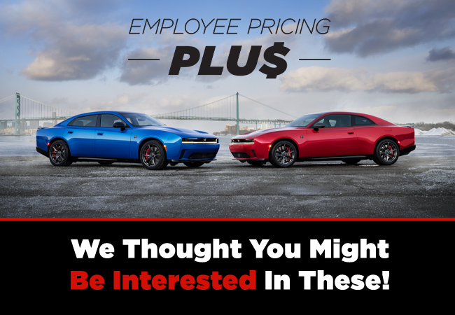 Employee pricing plus. We thought you might be interested in these