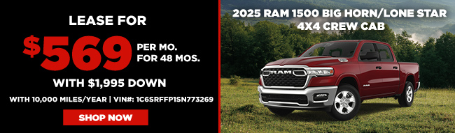 2025 RAM 1500 Big Horn/Lone Star 4x4 Crew Cab offer