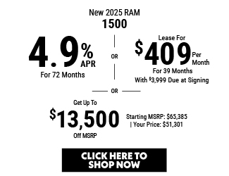 New 2025 RAM 1500 offer