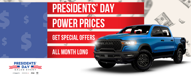 President's Day Power Prices at Tallahassee CDJR
