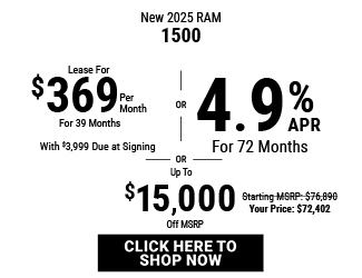 New 2025 RAM 1500 offer