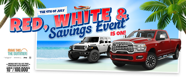 The 4th of July Redwhite and Savings event is on - Tallahassee CDJR