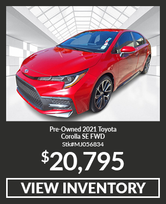 Pre-Owned	2021	Toyota	Corolla	SE FWD