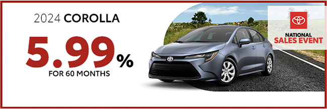 special offer on Toyota corolla