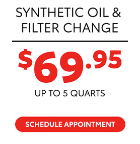 Synthetic oil and filter change